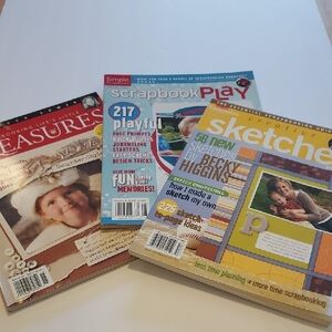 Scrapbooking Book Magazine Bundle Set Of 3 Books